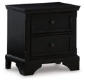 Black 2 Drawer Nightstand B91679
