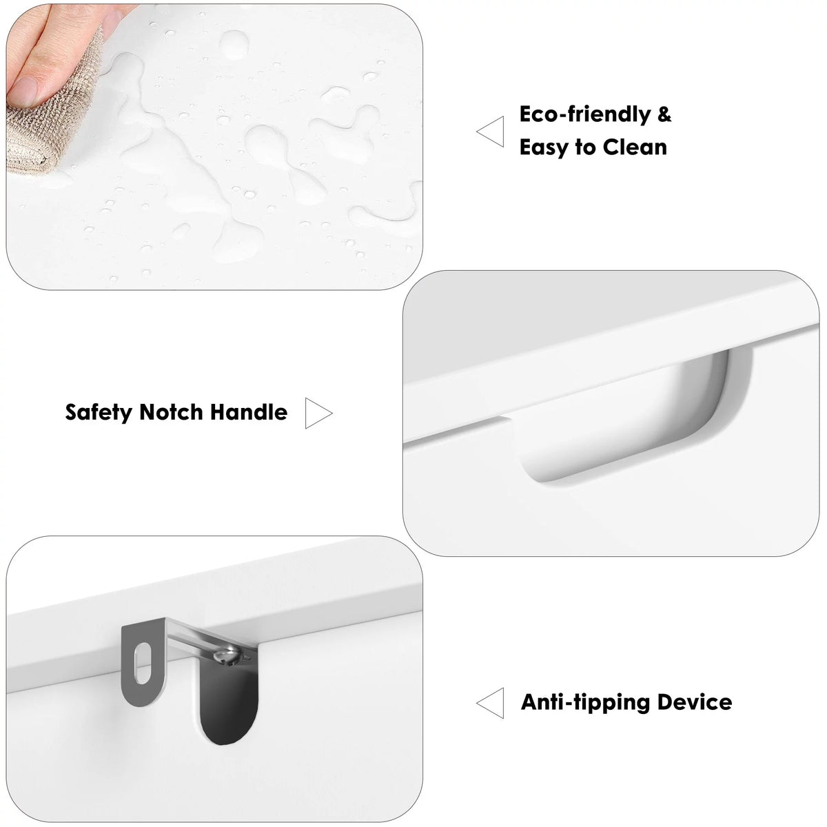White 5 Drawer Dresser I56668