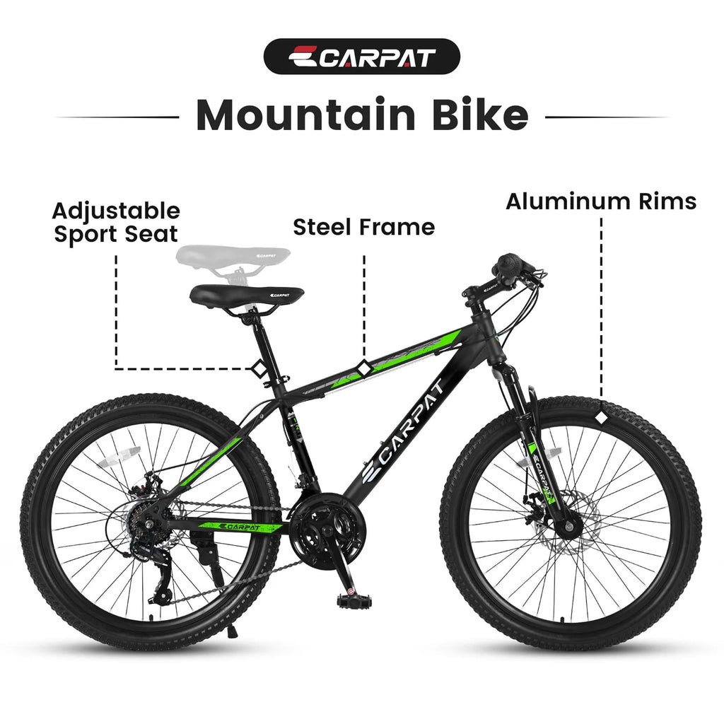 Orange 21 Speed High-carbon Steel Mountain Bike G410