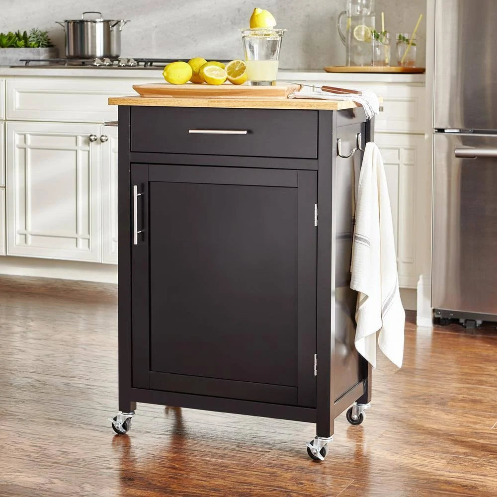 Black Single Kitchen Cart N457