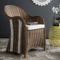 Striped Wicker Club Chair Y392604