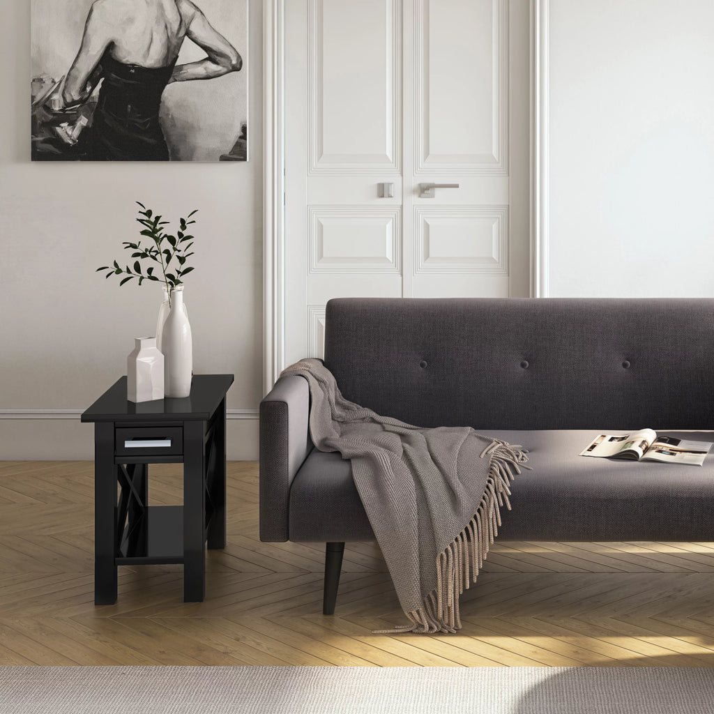 Black Narrow Side Table P7257