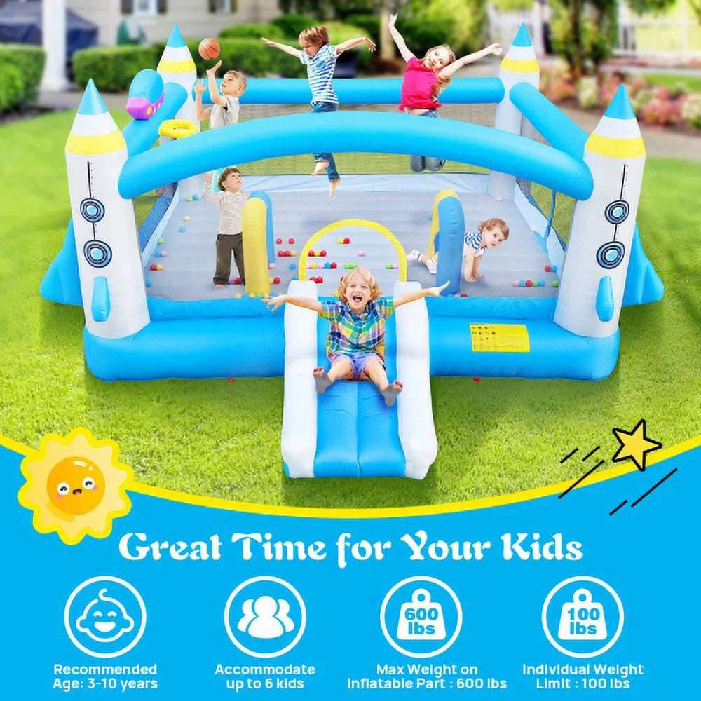 Inflatable Bouncer with Blower - 198" x 180" Play Area - 96" Tall Q16116