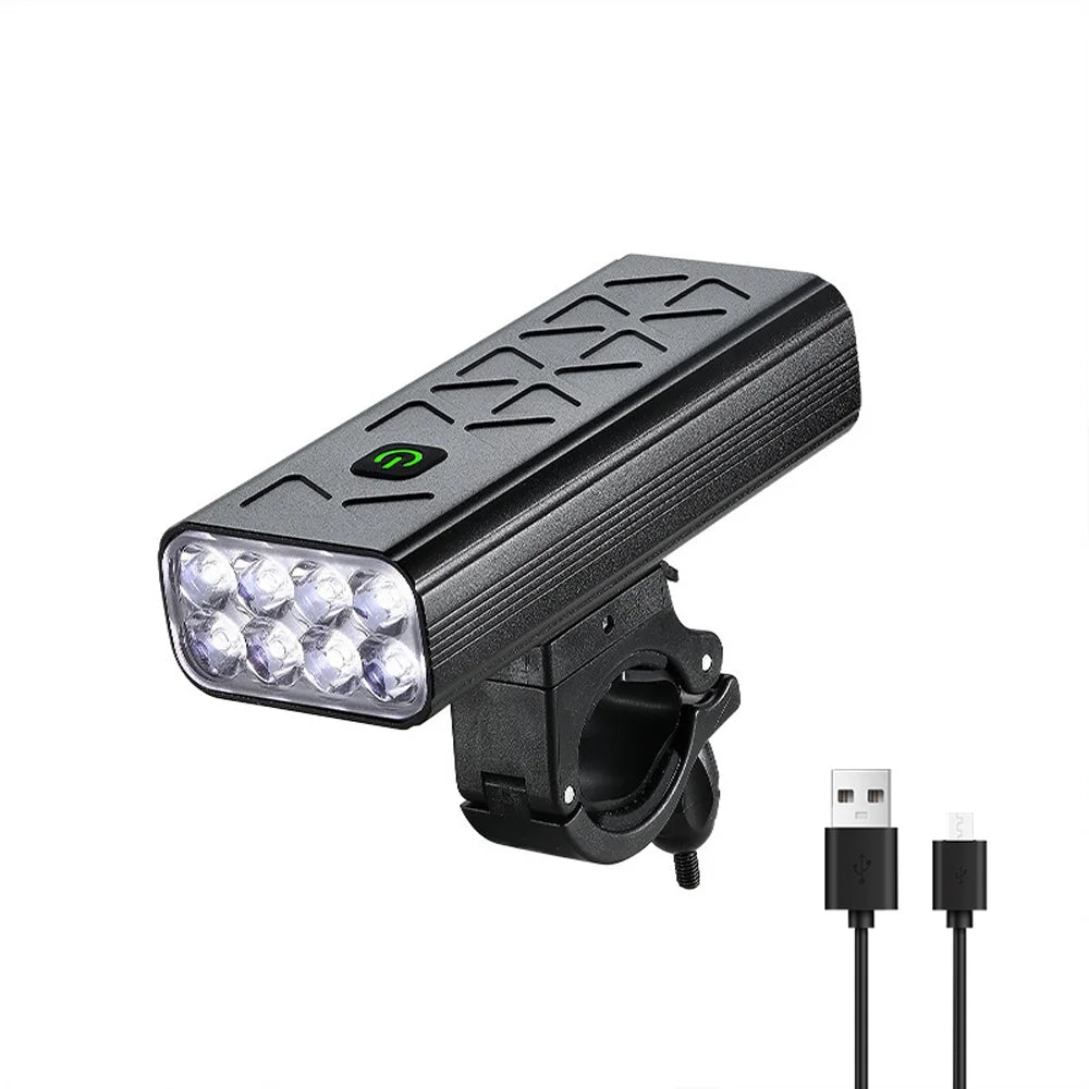 8LED Rechargeable Bike Front Headlight with 5 Modes Z6036