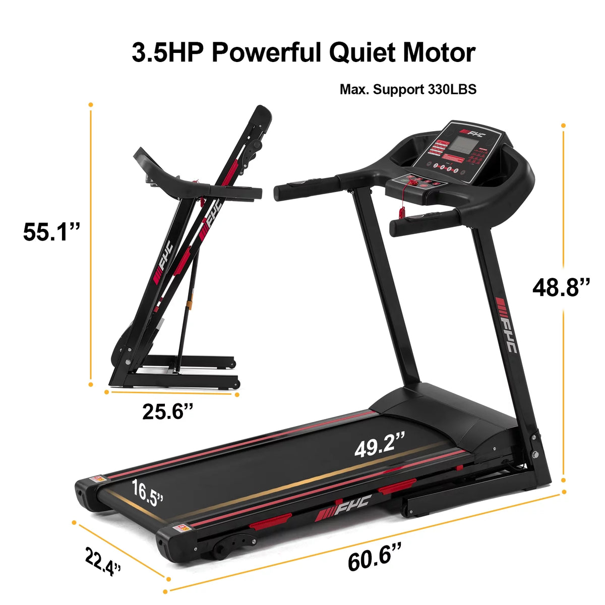 Folding Electric Treadmill with Incline S290947