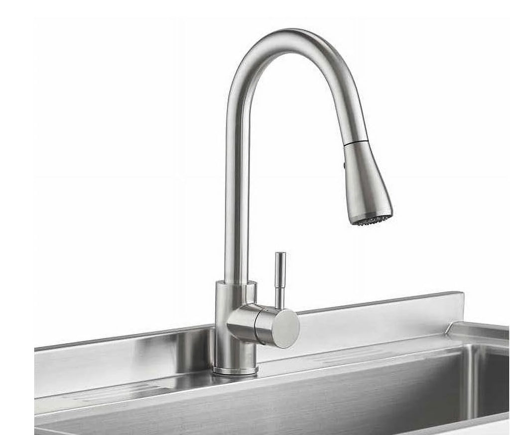 Stainless Steel Single Bowl Utility Sink with Pull-Out Faucet A793
