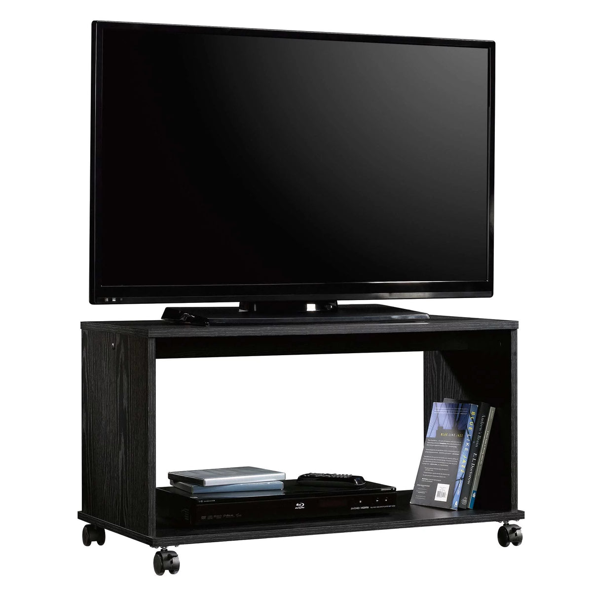 Rustic Weathered Oak Finish TV Cart V4487