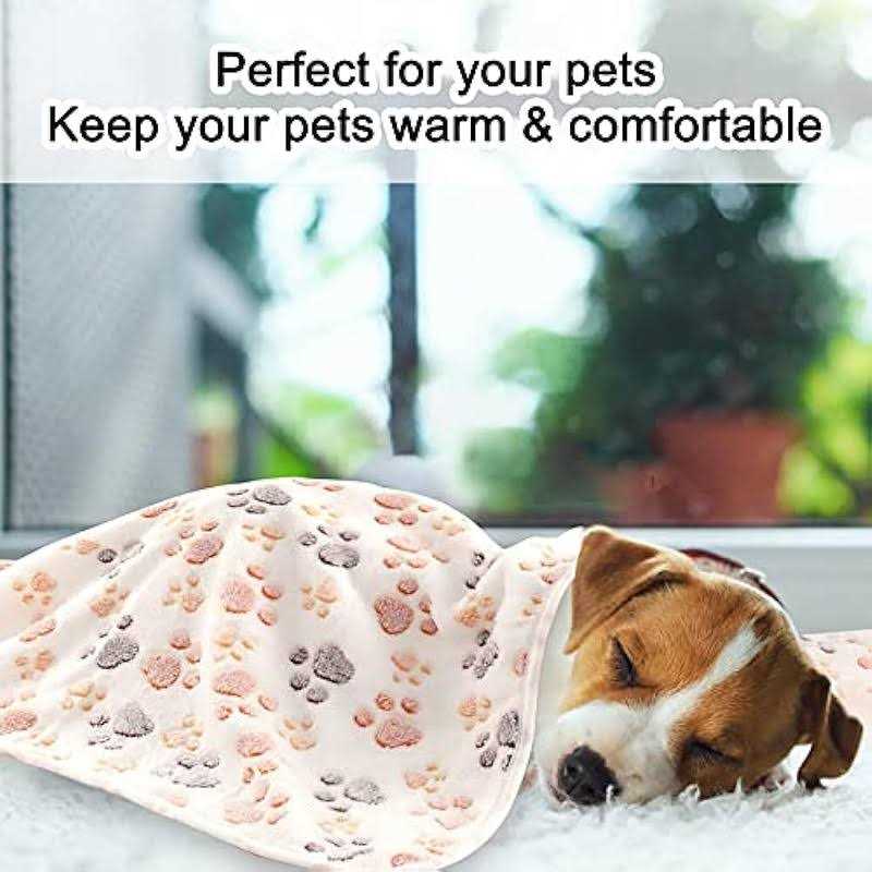 3 Pack Soft Warm Fleece Flannel Cat and Dog Blanket Q409