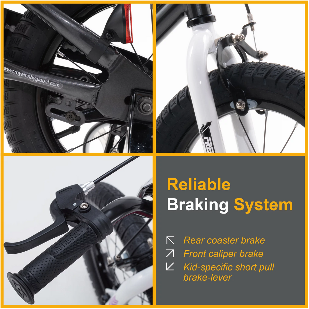 14 In Black Kids Bike with Training Wheels L7000