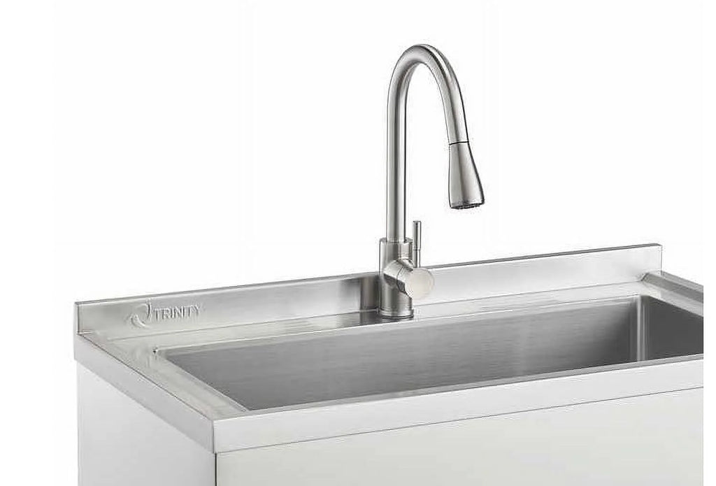 Stainless Steel Single Bowl Utility Sink with Pull-Out Faucet A793