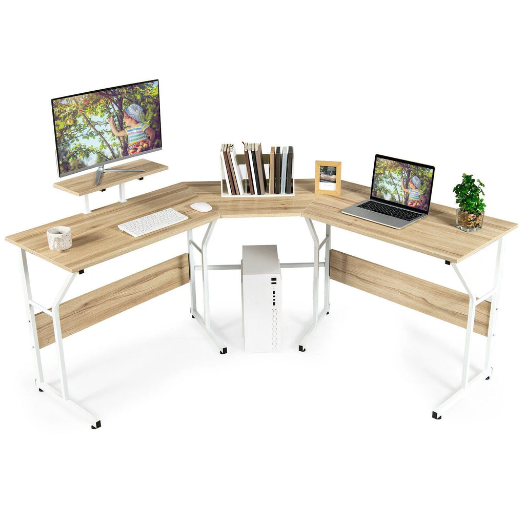 88.5" L Shaped Reversible Computer Desk U590675
