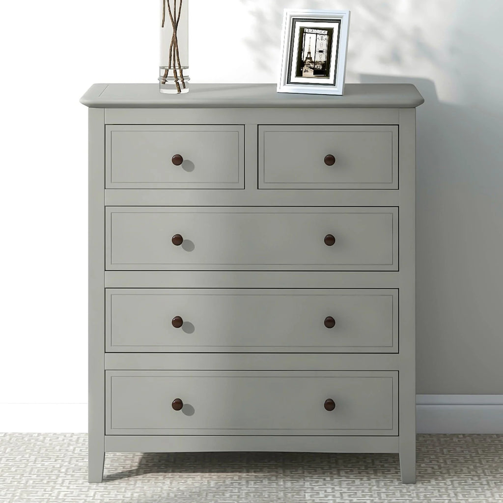 Solid Wood Chest Grey A876