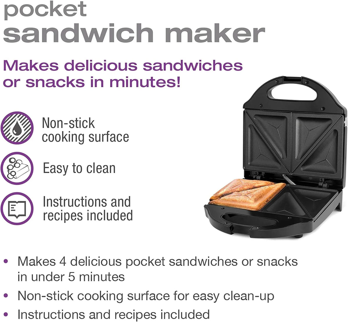 Black Sandwich Maker M949331