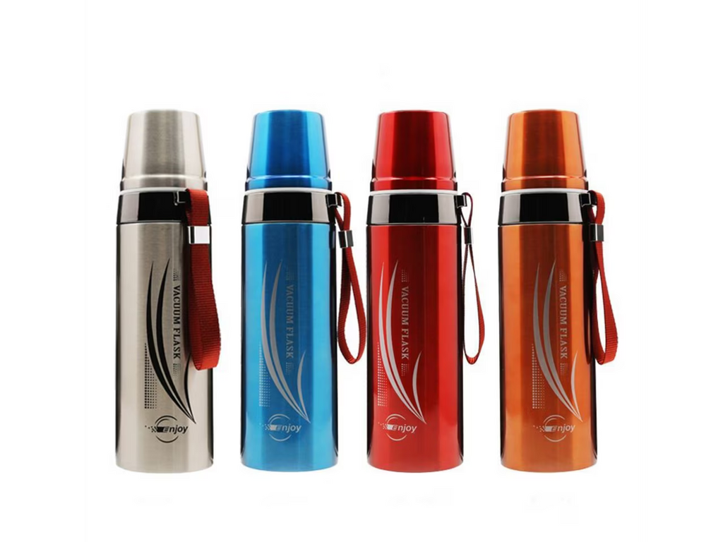 Silver Stainless Steel Vacuum Flask 650ML Water Bottle V371