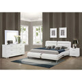4-Piece Faux Leather Queen Bedroom Set T355444
