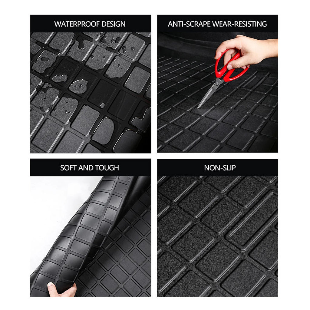 Black Injection TPE All Weather Waterproof Trunk Cargo Liner Mat V768694