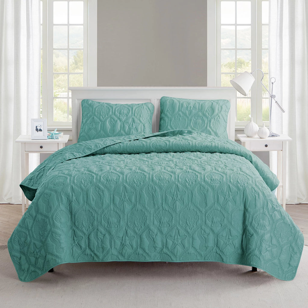 Blue 3-Piece Quilt Set, King W993839