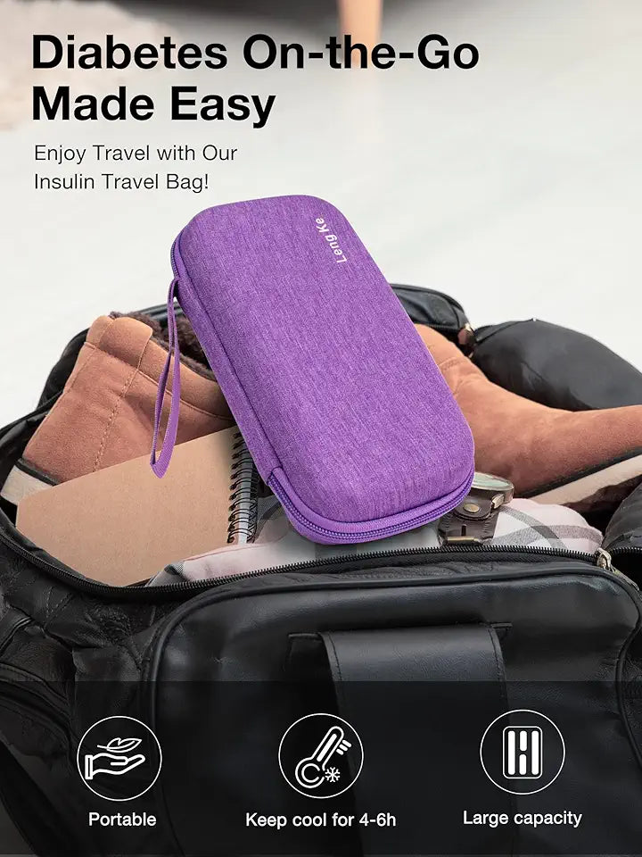 Portable Insulin Cooler Travel Case and 2 Gel Ice Packs R35331