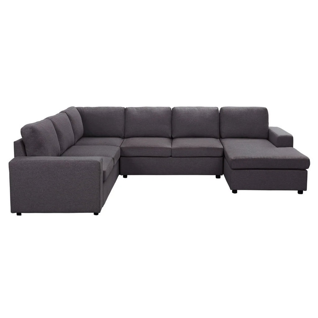Dark Gray Modular Sectional Sofa with Reversible Chaise C4740