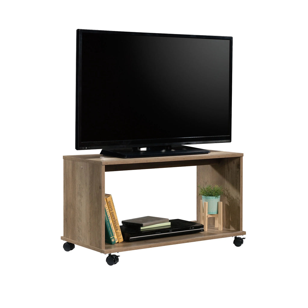 Rustic Weathered Oak Finish TV Cart V4487