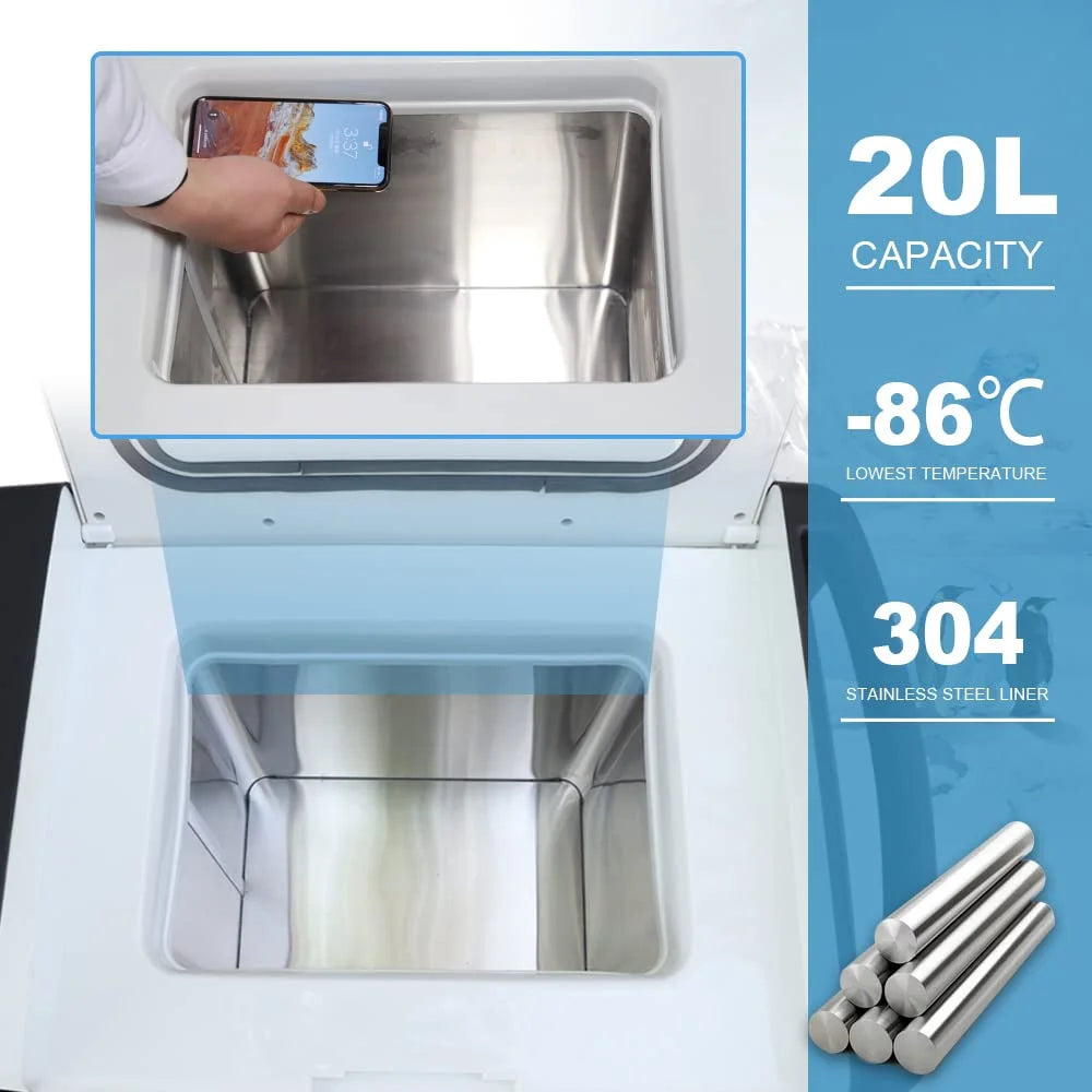 20L Ultra-Low Chest Freezer Laboratory Fridge -45℃~ -86℃ N327281