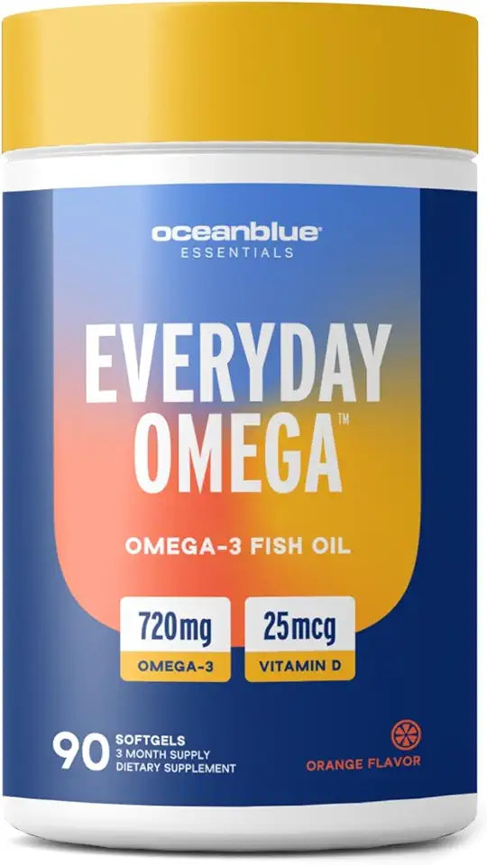 90 Count Burpless Fish Oil Supplement with Vitamin D3 X7992