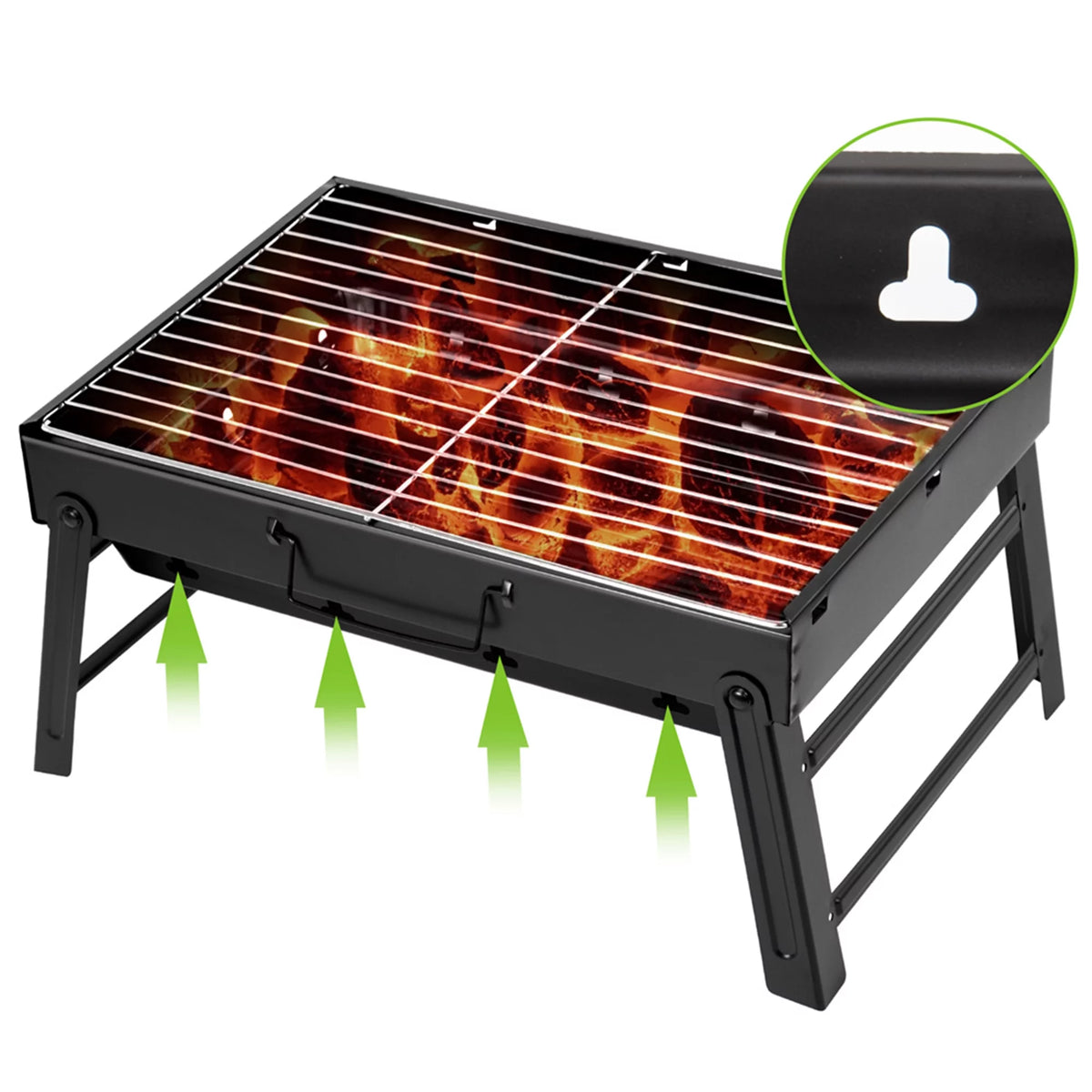 Charcoal Portable Folding BBQ Grill Y303056