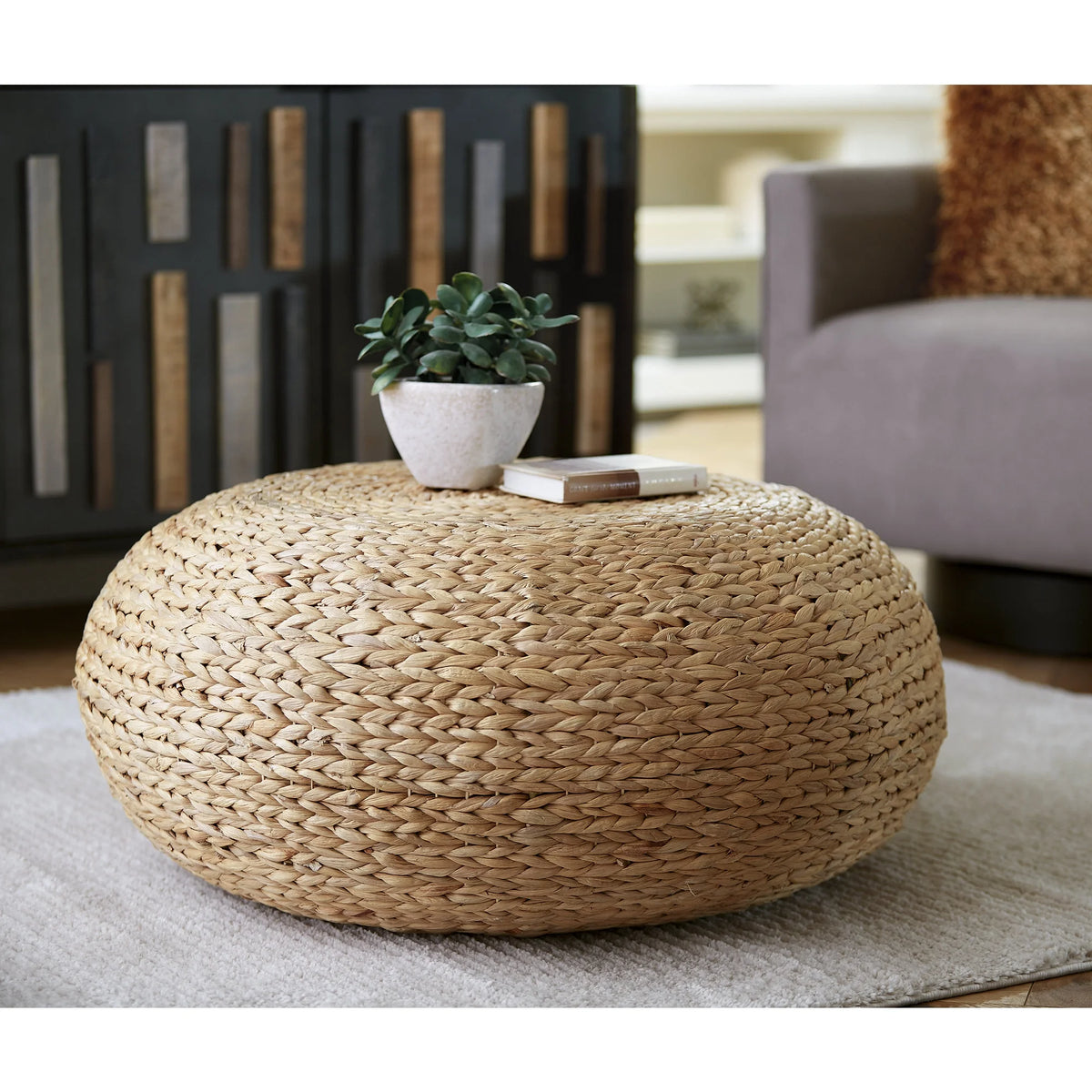 Light Brown Woven Coffee Table L12301