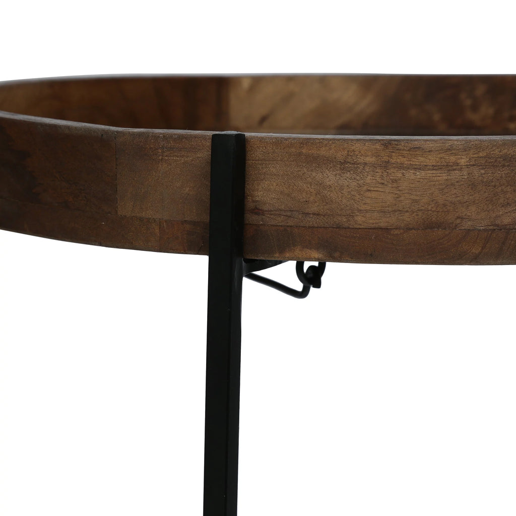 Mango Wood Folding Tray Top Side Table H7173