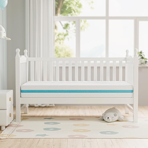 Dual-Sided Memory Foam Crib Mattress with Washable Cover F5113