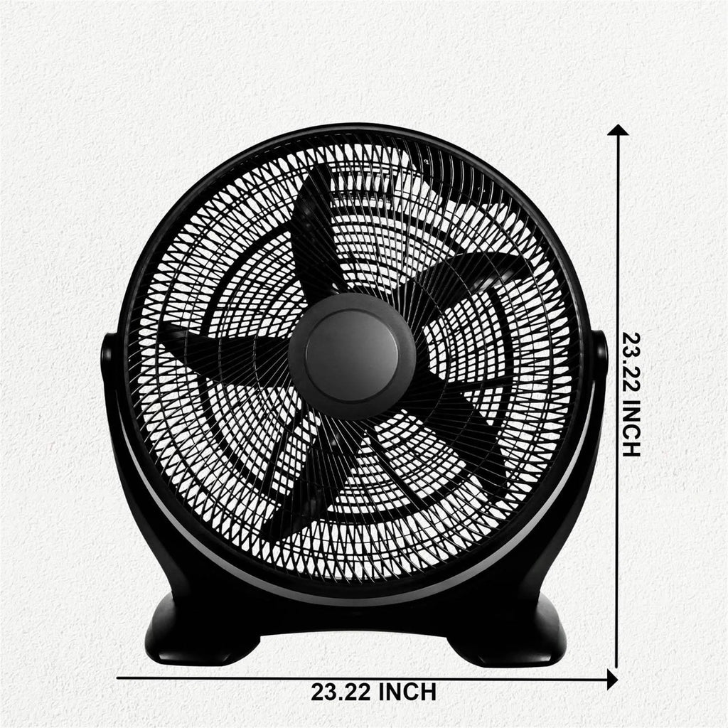 14 Inch 3-Speed Plastic Floor Fan, Black I524
