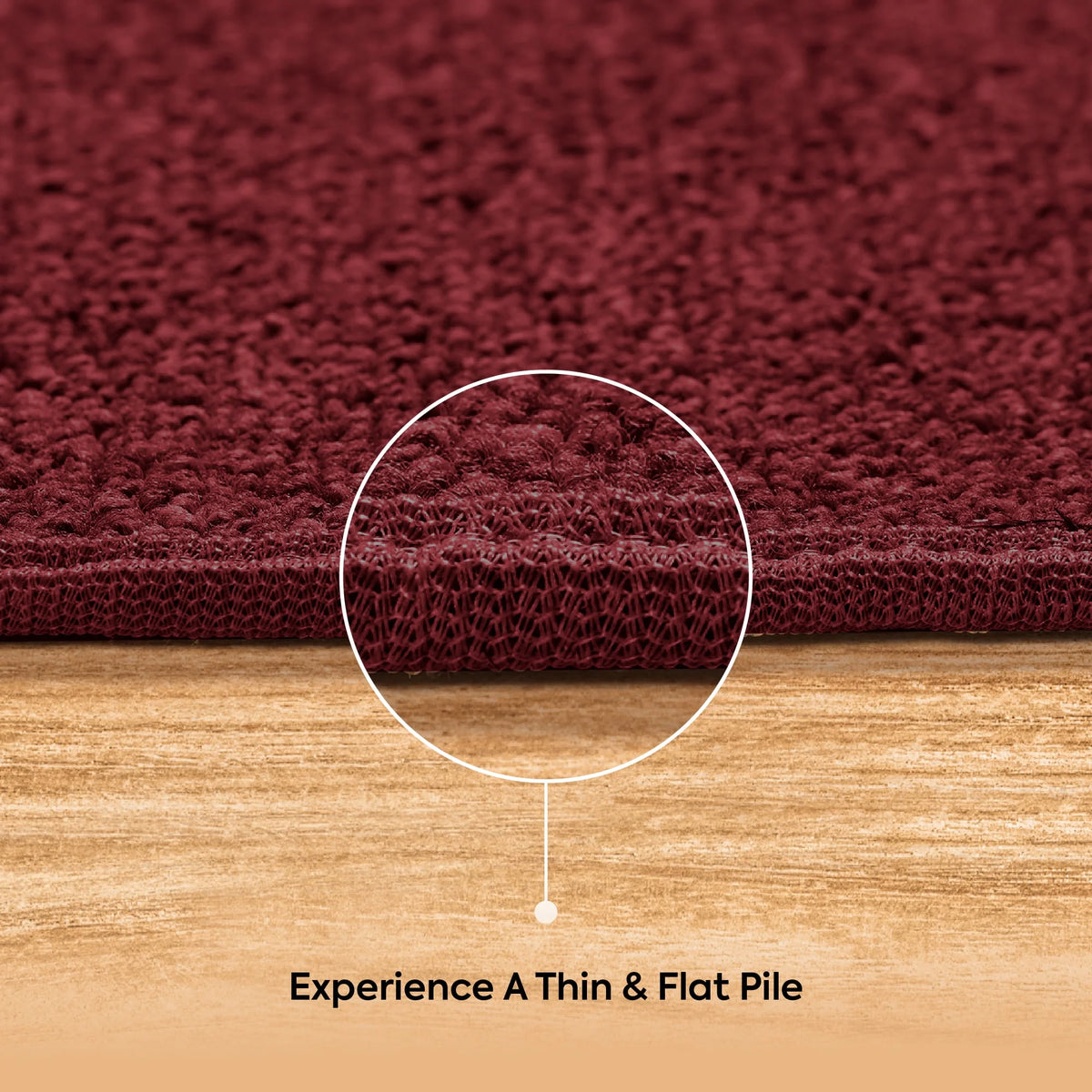 Red 18" x 36" Half Round Solid Color Rug M929028