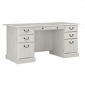 White Wood Executive Desk with Drawers Z4894
