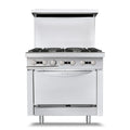 36 Commercial Gas Range Stove with 6 Burner 4.8 Cu.Ft Oven W234