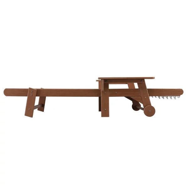 Adjustable HDPE Lying Bed Teak Color U18086