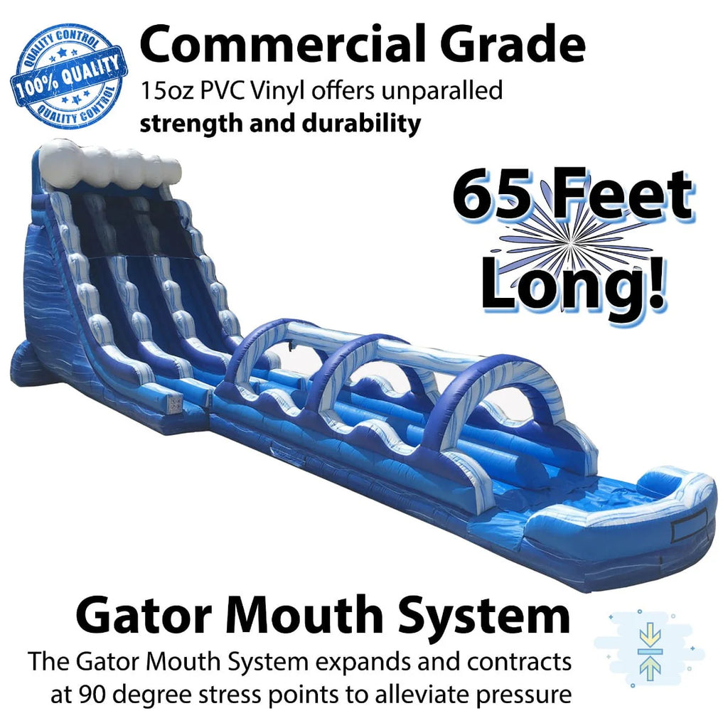 65' Commercial Inflatable Water Slide with Blower A9073