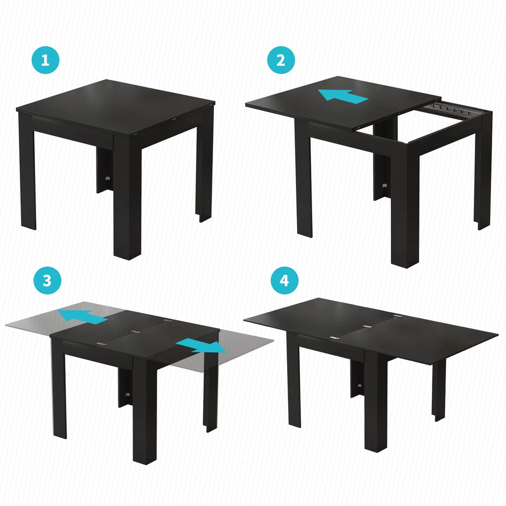 Black Extendable Dining Table L79088