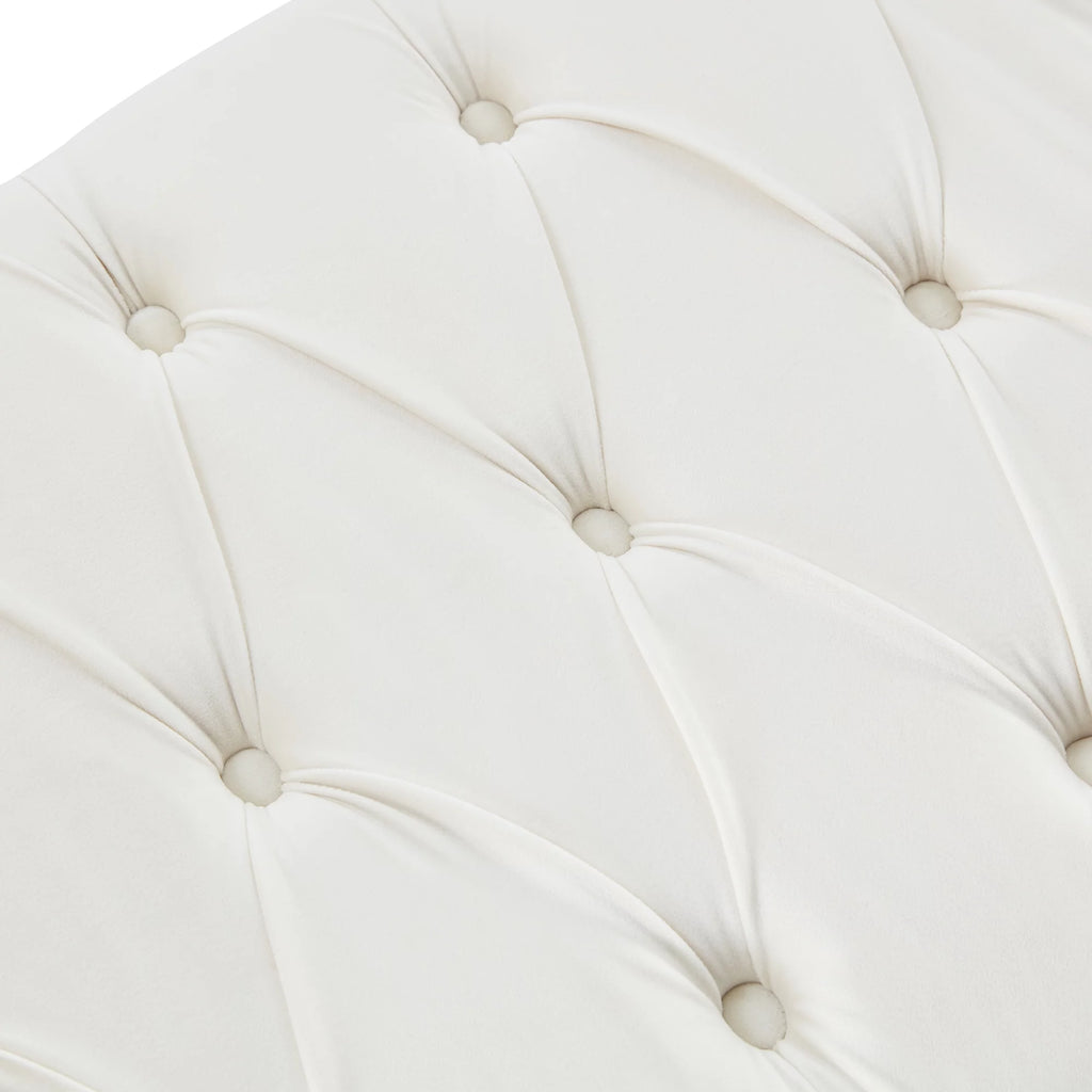 60.2" Large Size Beige Velvet Upholstered Storage Bench B425
