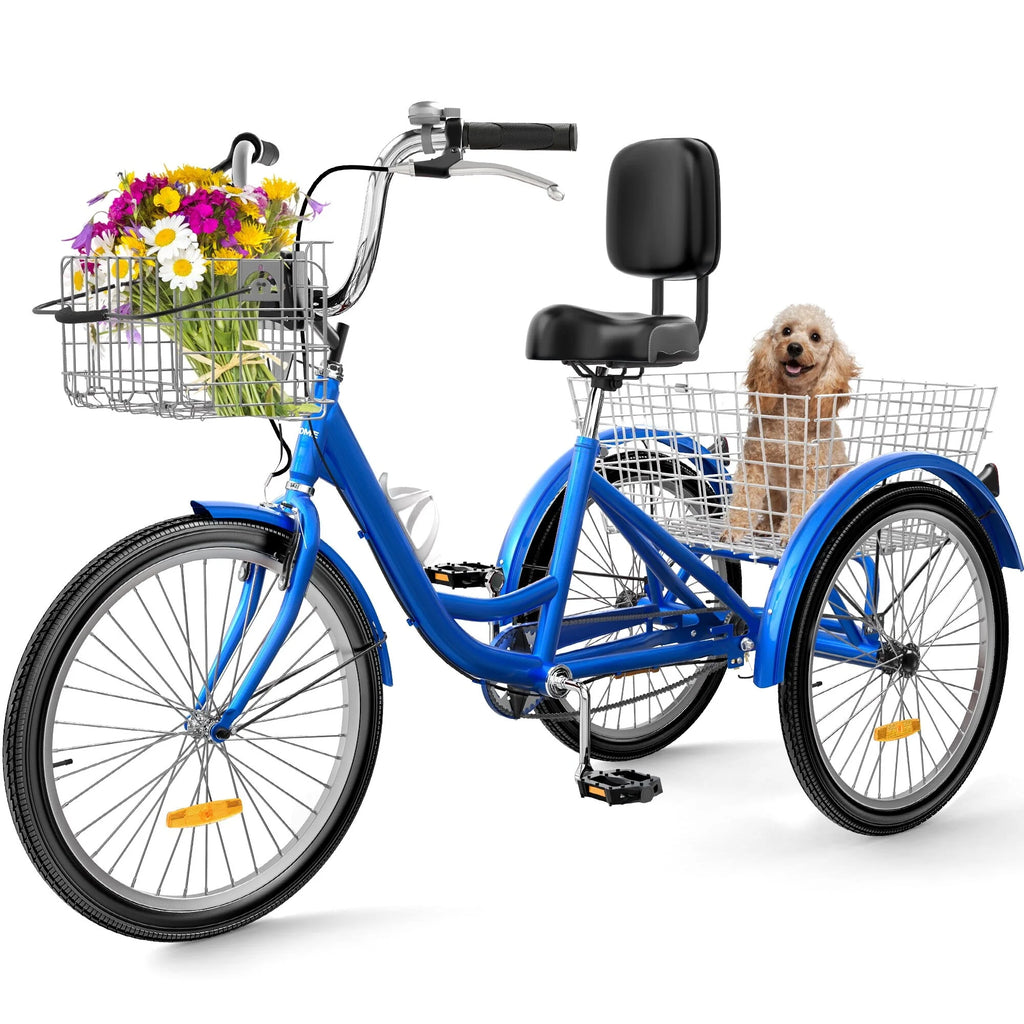 Blue 26 Adult Tricycle 3 Wheel Bike L6241
