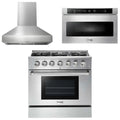 36 Propane Gas Range, Range Hood, Microwave A418157