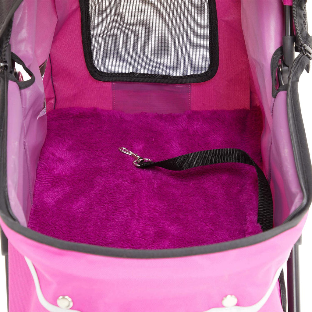 Reflective Gray Pet Stroller Y953