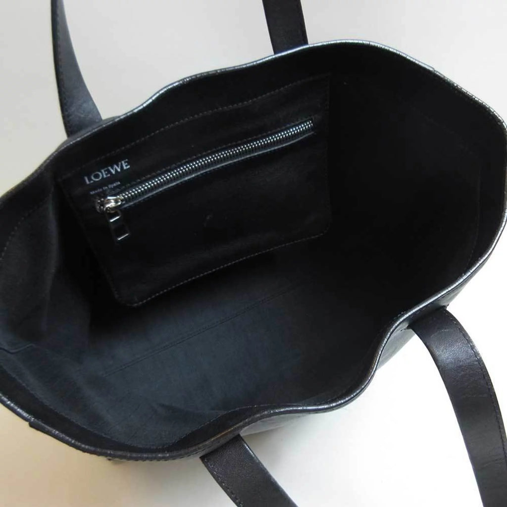 Black Leather Tote Bag E858022