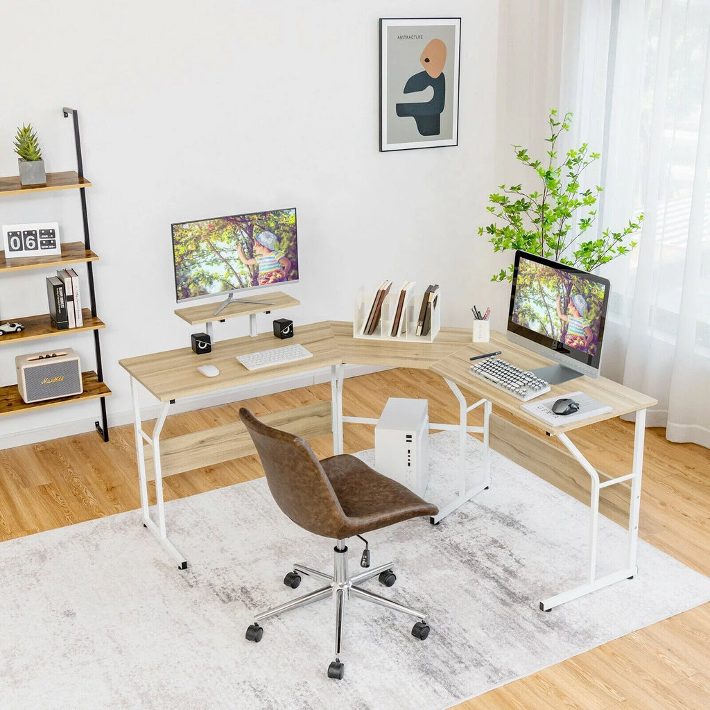 88.5" L Shaped Reversible Computer Desk U590675