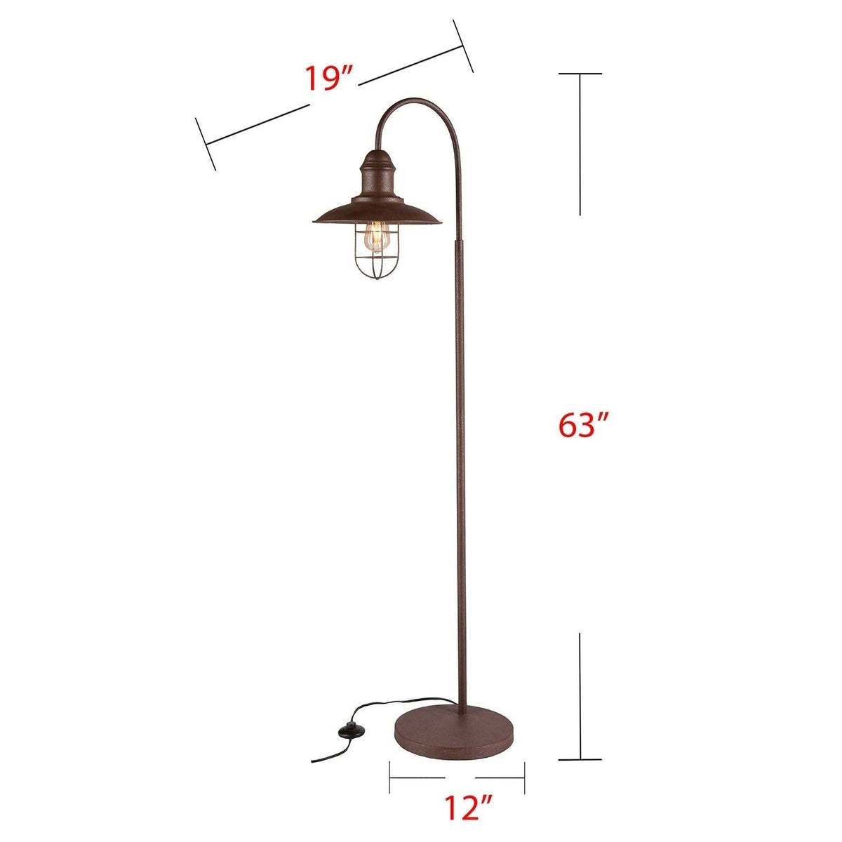 Caged Bell Floor Lamp (Brown) Z80218