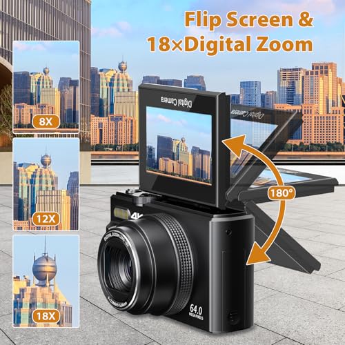 4K 64MP Digital Camera with 18X Digital Zoom Q810008