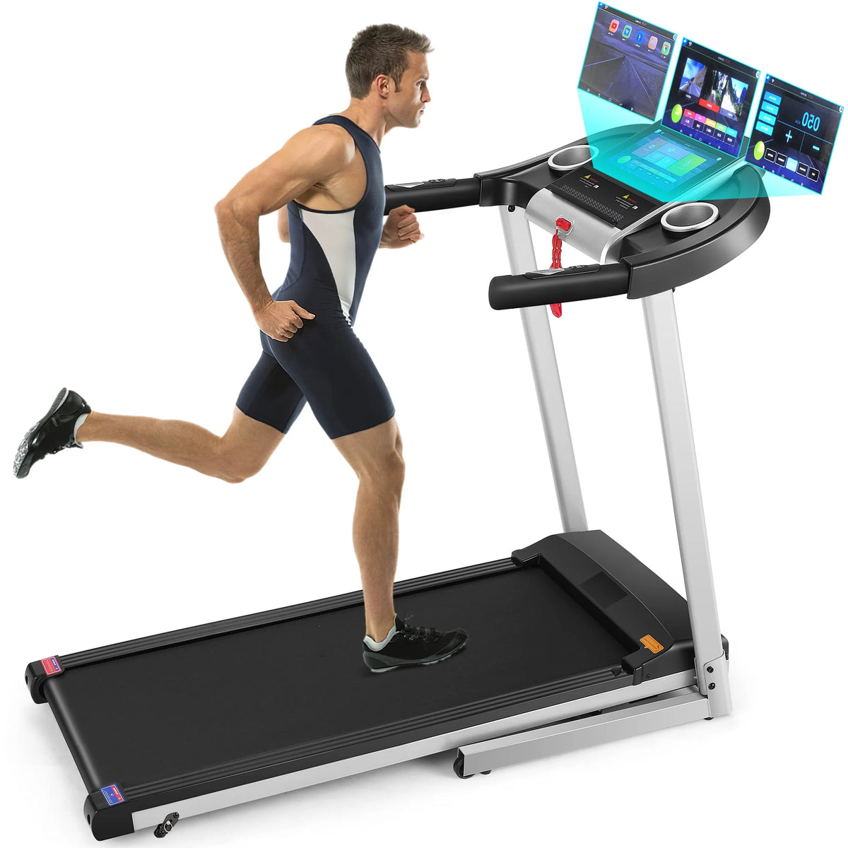 Electric Motorized Treadmill with 3 Incline Levels H746537