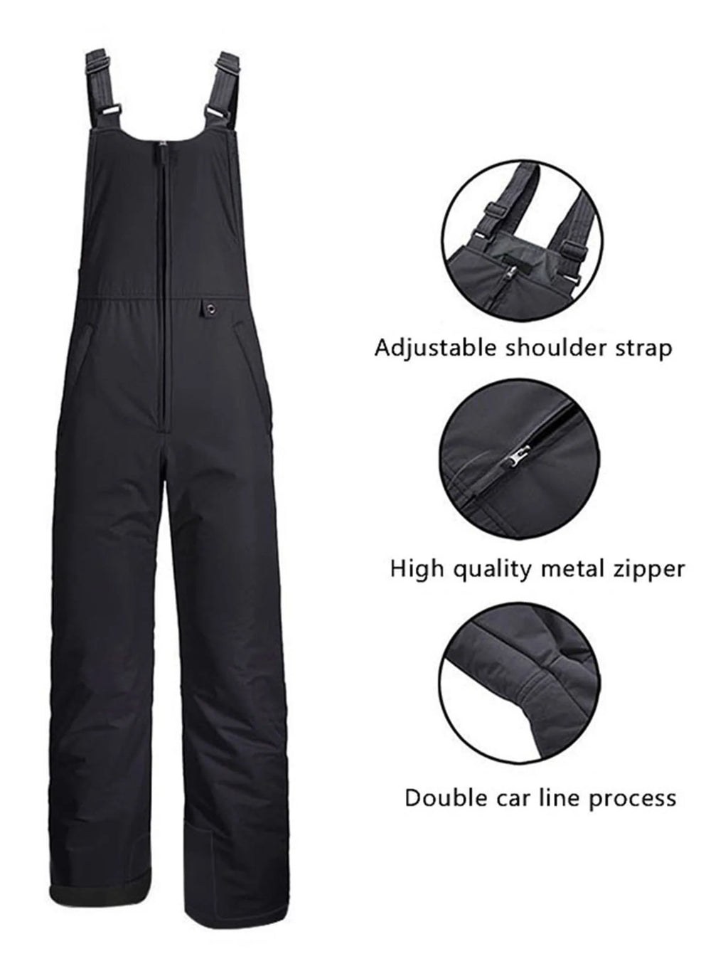 Sleeveless Ski Overalls with Side Pocket R5596