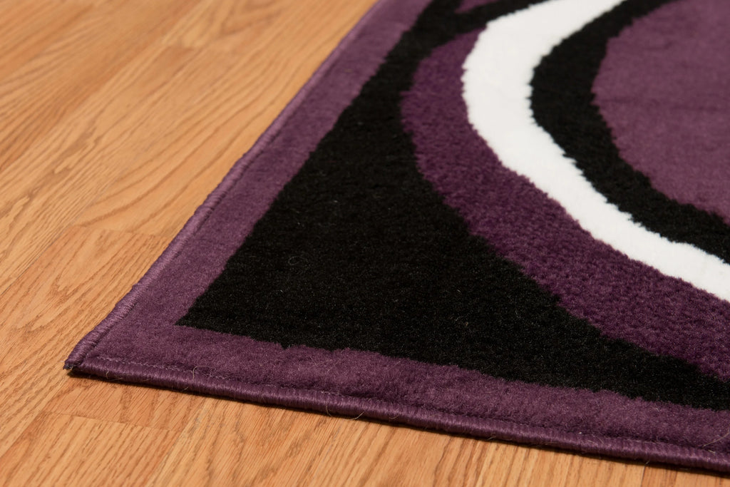 Plaza Gabriela Runner Rug, Geometric Pattern, Plum, 2'3 X 7'2" X244